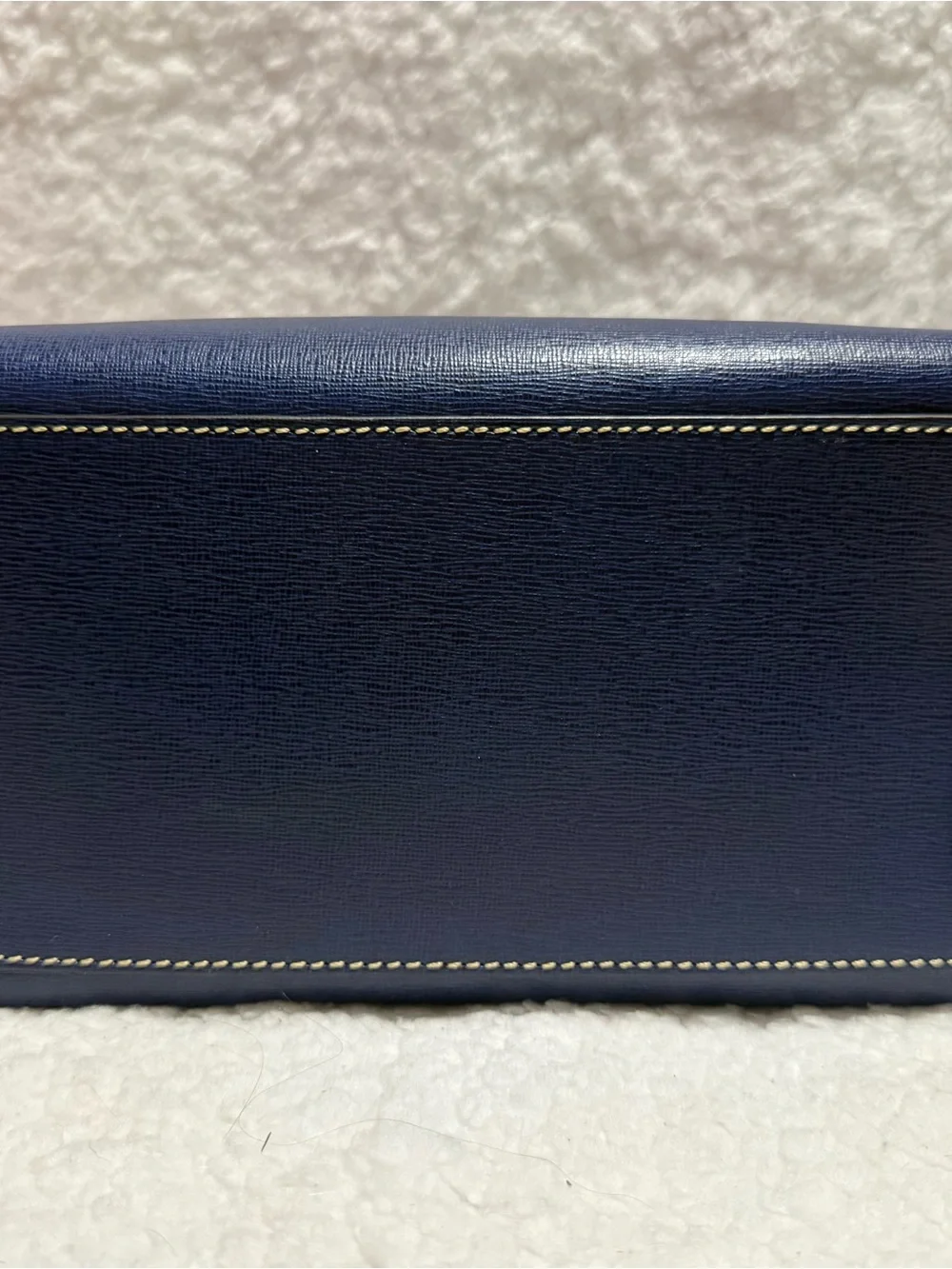 Dooney & Bourke Marine Blue Leather Hobo Bag with Tassel